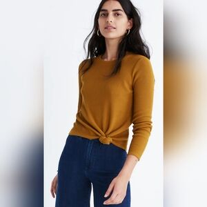 Madewell Texture & Thread Jacquard Knot-Front Top ~ Size XSmall